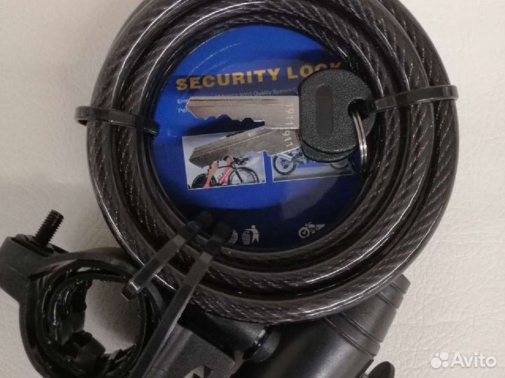 Велозамок с ключами, для велосипеда, самоката, мот