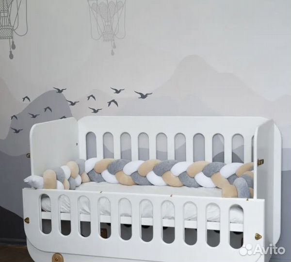 Бортик косичка в кроватку 230 см