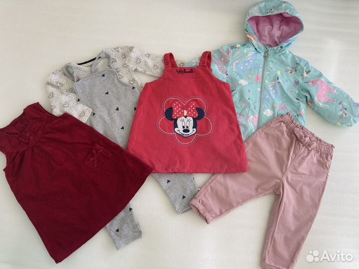 Вещи пакетом (штучно) на девочку 86 next, primark