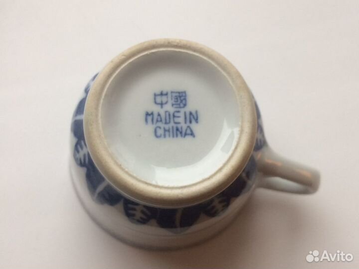 Кофейные чашки. Рисовый фарфор, старый Китай 6 шт