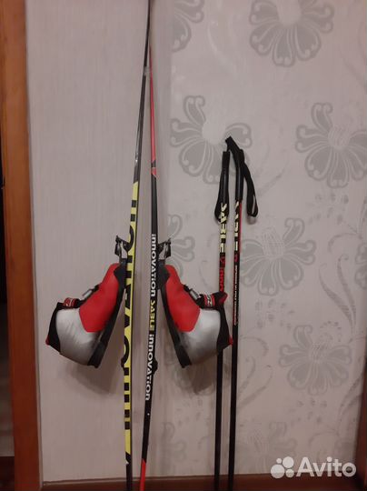 Лыжи беговые детские 160, ботинки 36размер