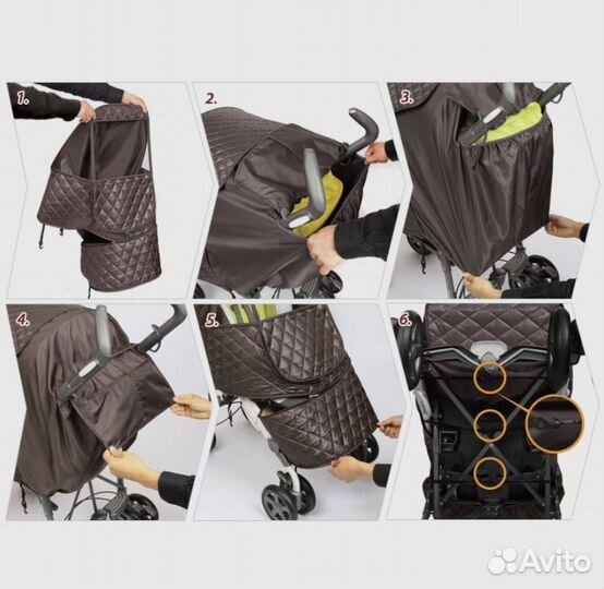 Чехол дождевик на коляску manito Castle Alpha