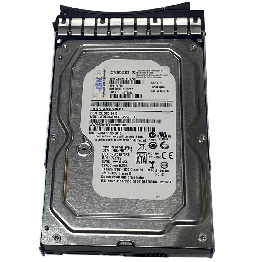 [81Y9787] Жесткий Диск Lenovo 500gb Sata3 3.5" Hdd 81y9787