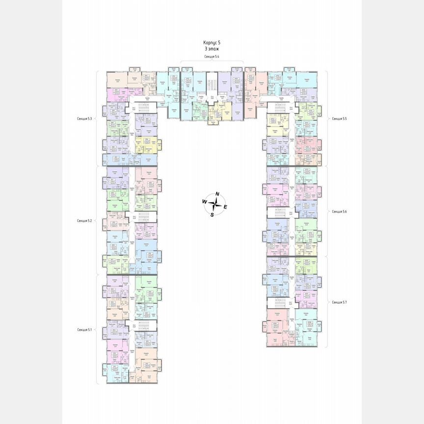 2-к. квартира, 61,9 м², 3/4 эт.