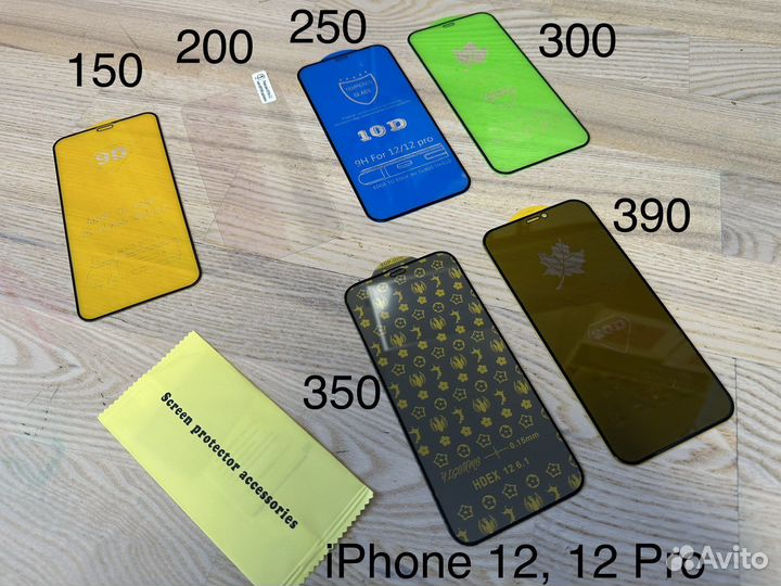 Защитное стекло iPhone 7, x, xr, 11, 12, 13, 14