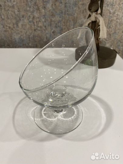 Стеклянная вазочка / колба для декора