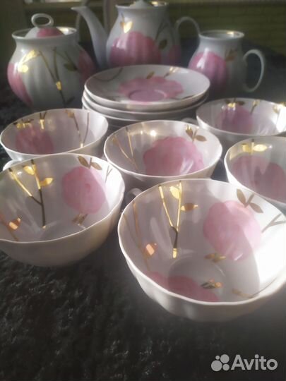 Сервиз чайный Весенний Дулево пион агашки