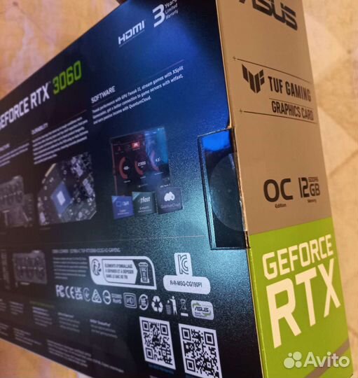 Asus TUF Gaming RTX 3060 OC новая, гарантия