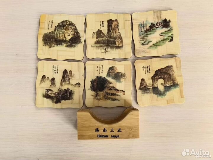 Подставки под чашки/стаканы. Разные. 6 комплектов