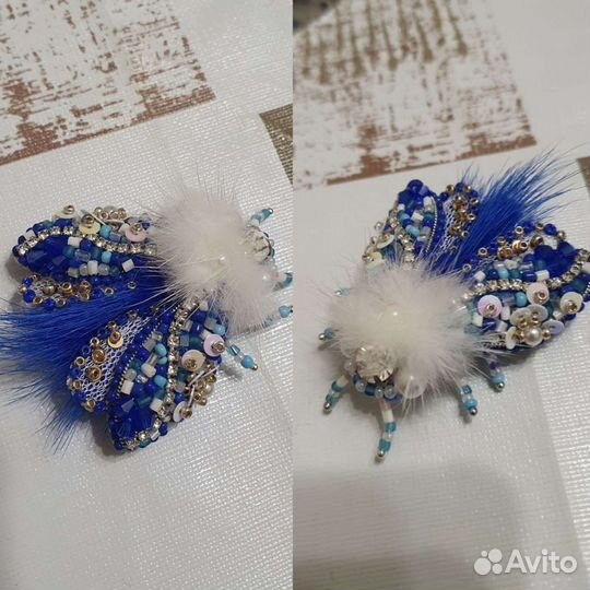 Брошь ручной работы из бисера