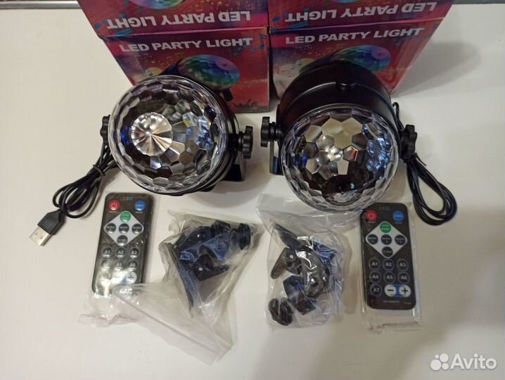 Диско-шар Вращающийся с пультом Новый