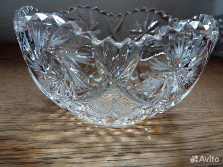 Хрустальная салатница, 12,5см х 7см