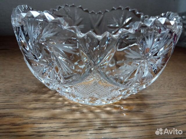 Хрустальная салатница, 12,5см х 7см