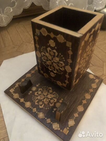 Карандашница СССР нач. 1980-х, дерево, эксклюзив