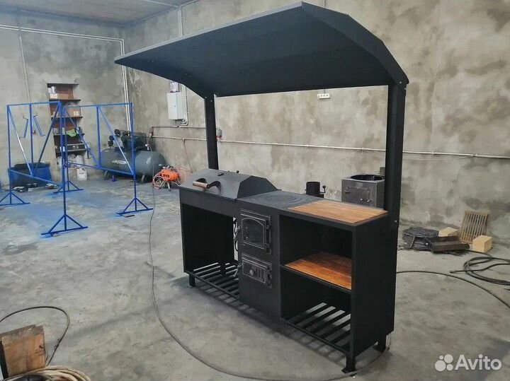 Мангал с крышей 4в1