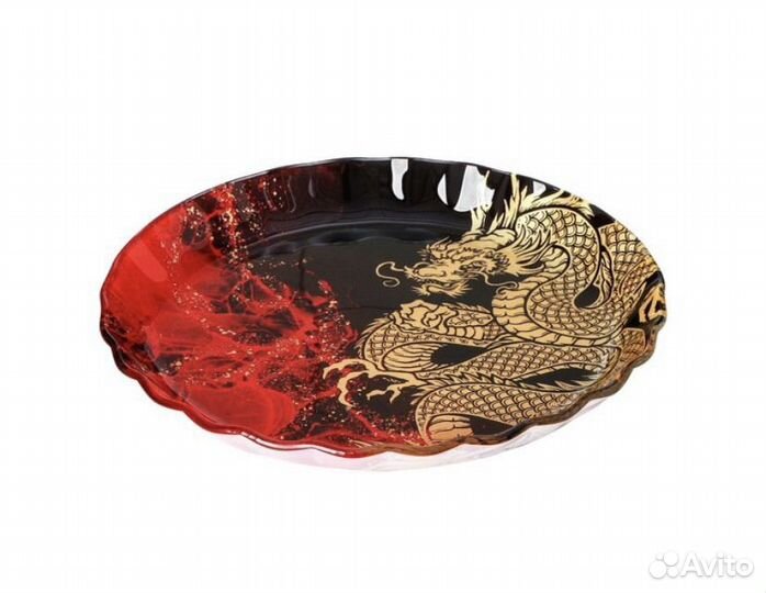 Блюдо стеклянное сервировочное 