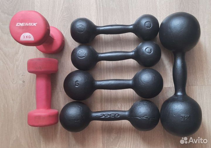 Гантели-3,4,6,12 кг