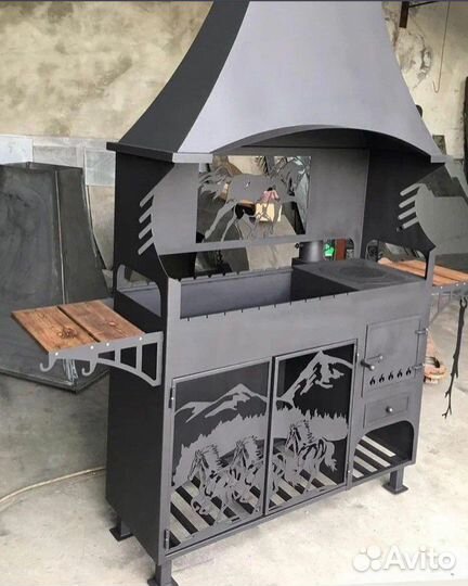 Мангал с вытяжкой