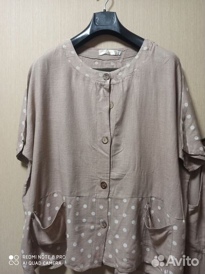 Кофта / Пыльник / Лён / р 62-64