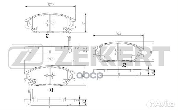 Колодки торм. диск. передн. Hyundai Accent I-II