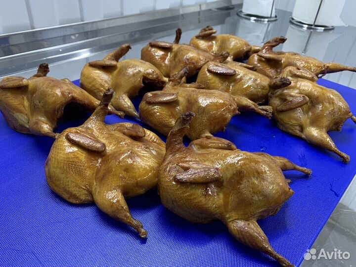 Перепелки горячего копчения