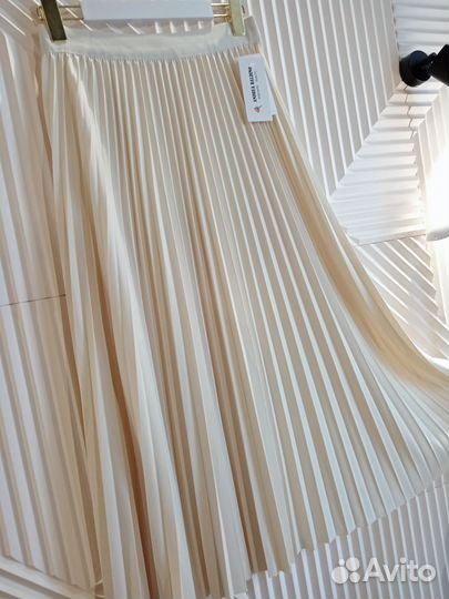 Роскошная Юбка гофрэ в цвете айвори