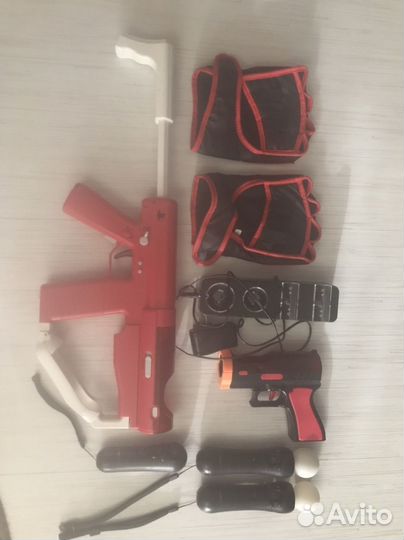 PS3 автомат, перчатки, комплект мувов, пистолет