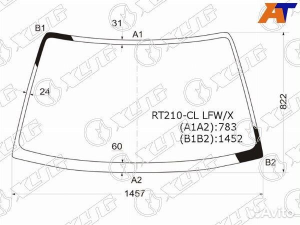 Стекло лобовое toyota corona