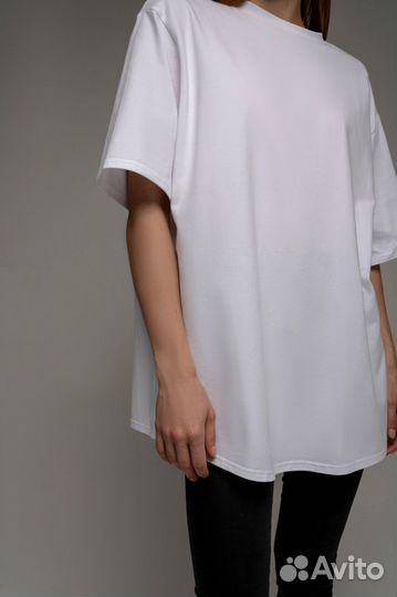 Футболка оверсайз однотонная базовая