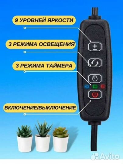 Новая фитолампа для растений, с таймером