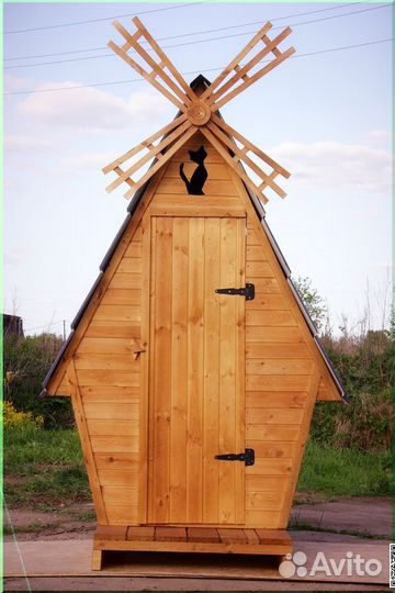 Дачный туалет деревянный SHP795