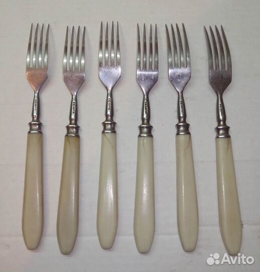 Ножи 6 шт + вилки 6 шт нержавейка