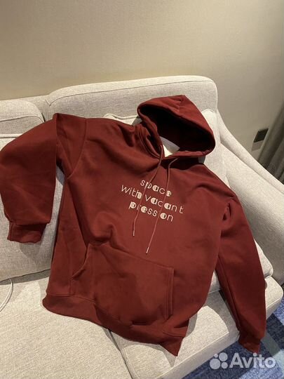 Толстовка теплая бордо
