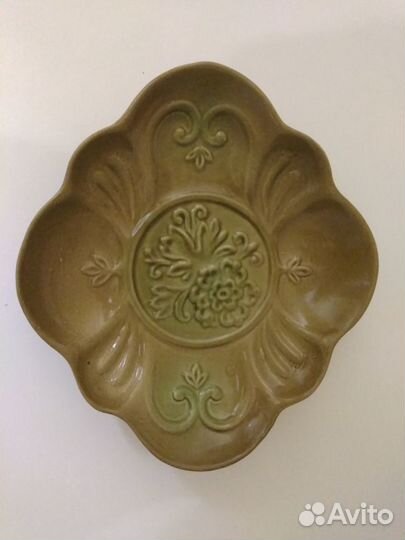 Керамическая тарелка обливная СССР