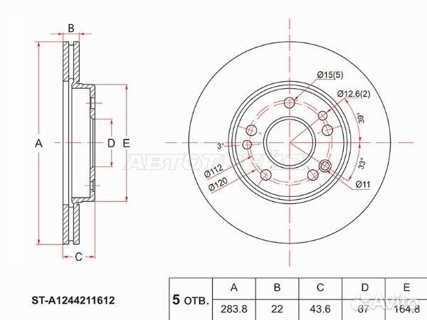 Диск тормозной