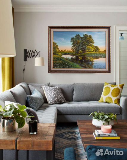 Картина маслом на холсте пейзаж, природа