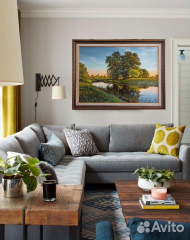 Картина маслом на холсте пейзаж, природа