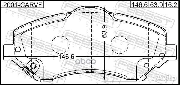 Колодки тормозные дисковые 2001-carvf Febest