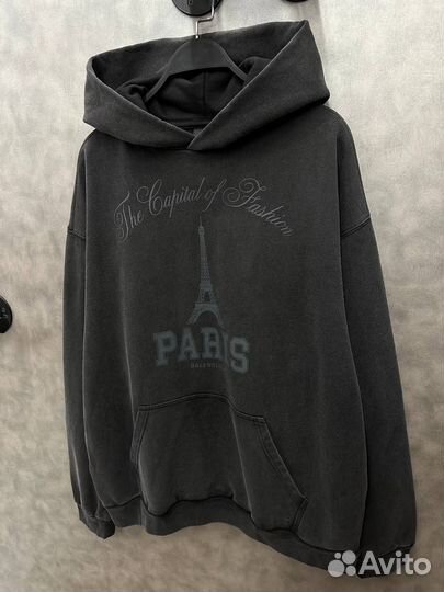 Худи Balenciaga оверсайз Paris