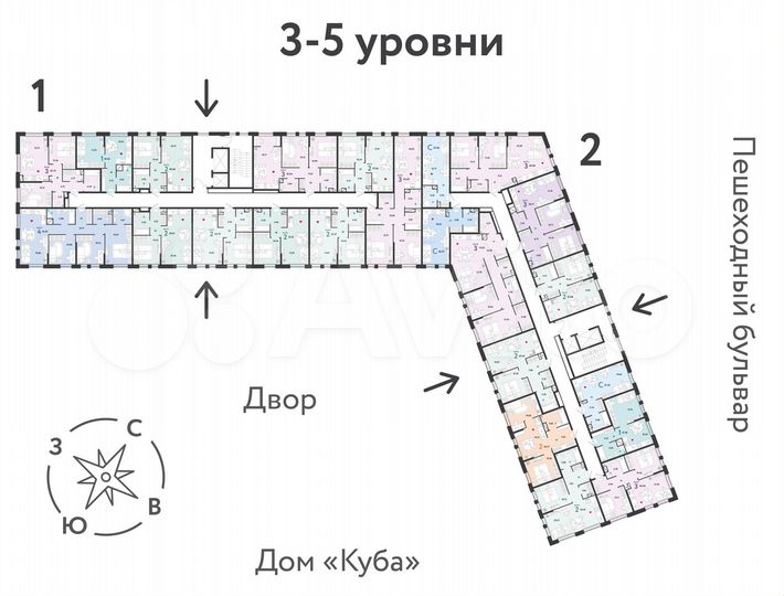 3-к. квартира, 77,1 м², 3/16 эт.