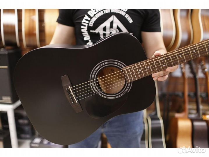 Cort AD810E-BKS электроакустическая черная гитара