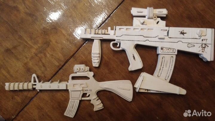 Сборные модели автоматов фанера 2 шт