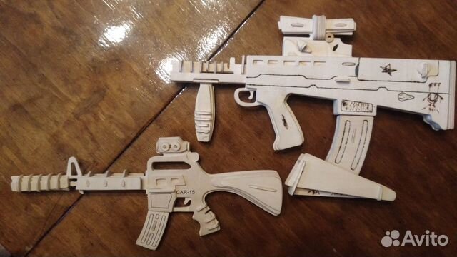 Сборные модели автоматов фанера 2 шт