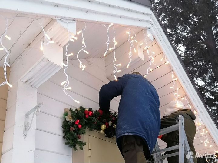 Новогоднее украшение домов