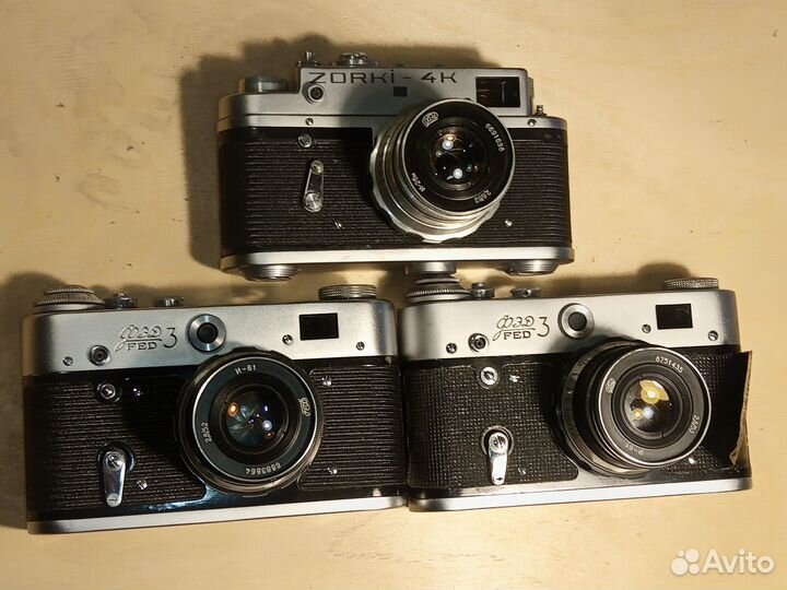 Фотоаппараты СССР фэд, Зоркий, Зенит, Вилия
