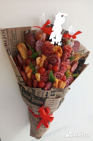 Букеты из рака и мясные букеты