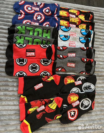 Носки Marvel 8 пар (цена за все)