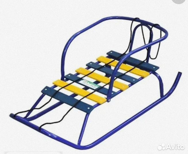 Детские санки со спинкой