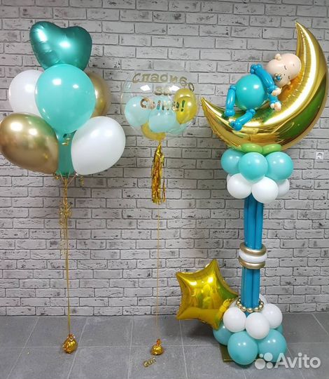 Шарики на выписку из роддома, украшение