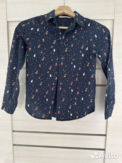 Рубашка с новогодним принтом